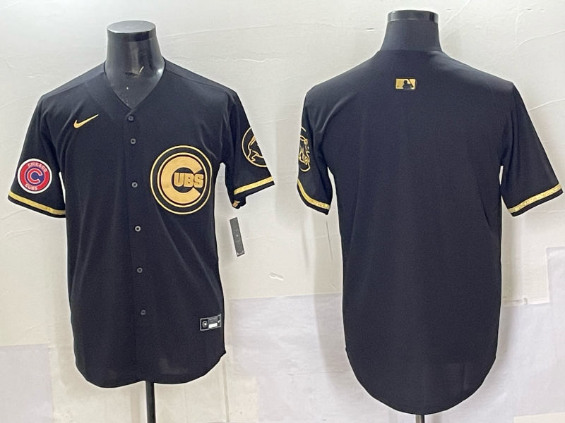 Men Chicago Cubs blank black Nike MLB 2025 Jersey 004